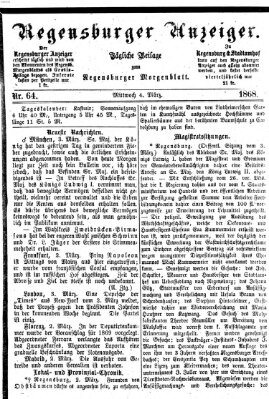 Regensburger Anzeiger Mittwoch 4. März 1868