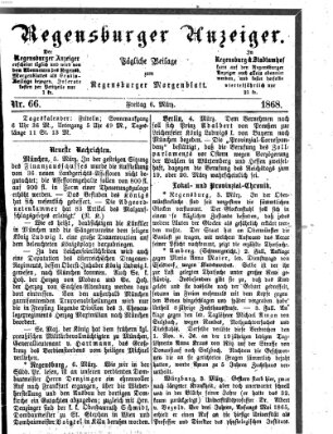 Regensburger Anzeiger Freitag 6. März 1868