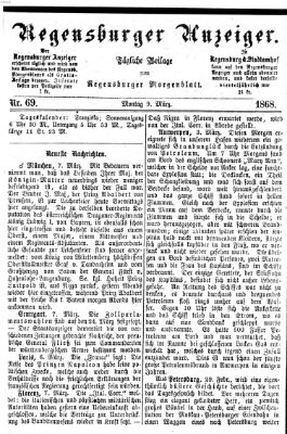 Regensburger Anzeiger Montag 9. März 1868