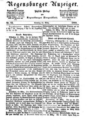 Regensburger Anzeiger Sonntag 22. März 1868