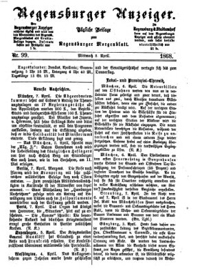 Regensburger Anzeiger Mittwoch 8. April 1868