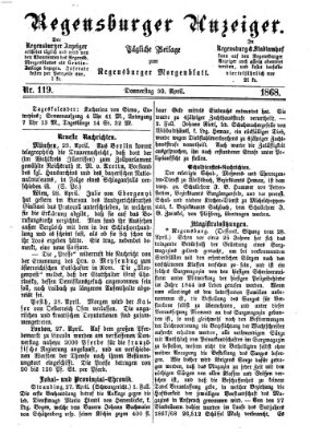 Regensburger Anzeiger Donnerstag 30. April 1868