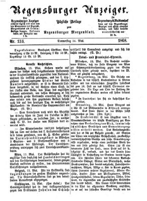 Regensburger Anzeiger Donnerstag 14. Mai 1868