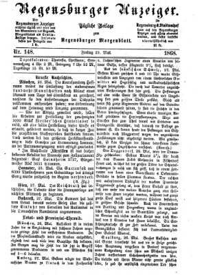 Regensburger Anzeiger Freitag 29. Mai 1868