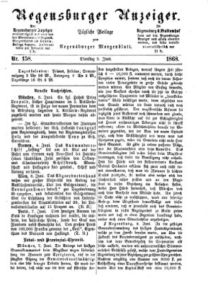 Regensburger Anzeiger Dienstag 9. Juni 1868