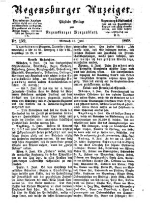 Regensburger Anzeiger Mittwoch 10. Juni 1868