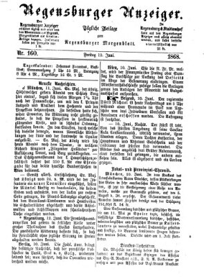 Regensburger Anzeiger Freitag 12. Juni 1868