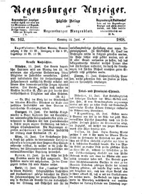 Regensburger Anzeiger Sonntag 14. Juni 1868