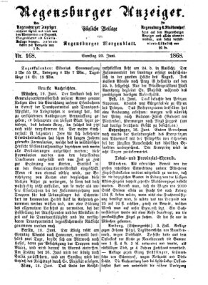 Regensburger Anzeiger Samstag 20. Juni 1868