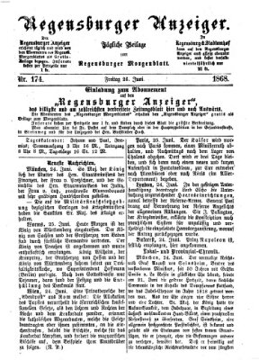 Regensburger Anzeiger Freitag 26. Juni 1868