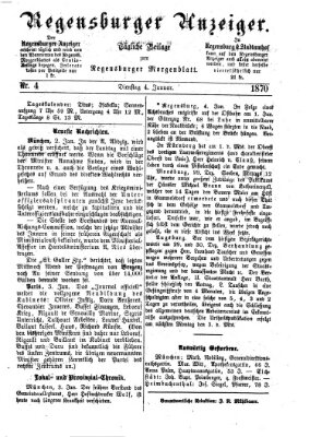 Regensburger Anzeiger Dienstag 4. Januar 1870