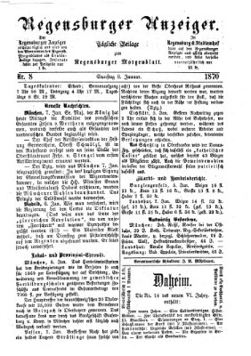 Regensburger Anzeiger Samstag 8. Januar 1870