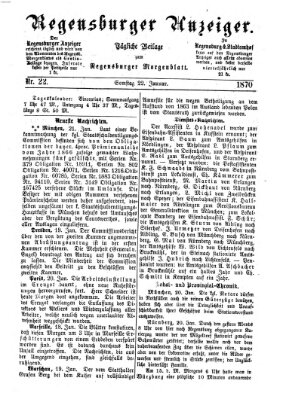 Regensburger Anzeiger Samstag 22. Januar 1870