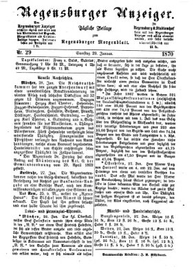 Regensburger Anzeiger Samstag 29. Januar 1870