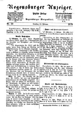 Regensburger Anzeiger Samstag 19. Februar 1870