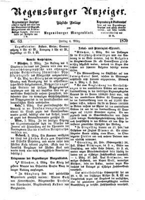 Regensburger Anzeiger Freitag 4. März 1870