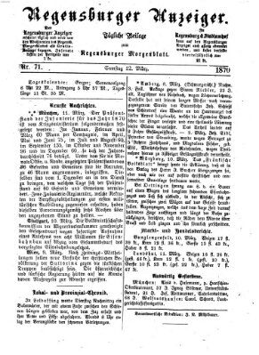 Regensburger Anzeiger Samstag 12. März 1870