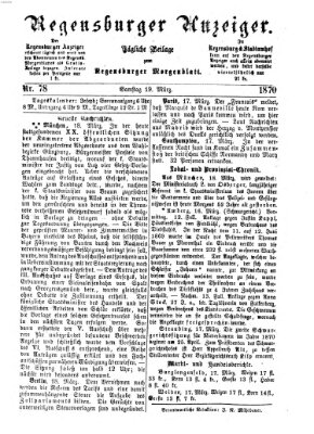 Regensburger Anzeiger Samstag 19. März 1870