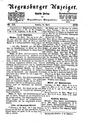 Regensburger Anzeiger Samstag 30. April 1870