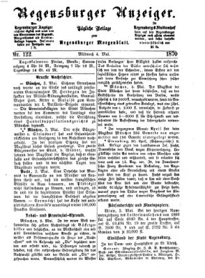 Regensburger Anzeiger Mittwoch 4. Mai 1870