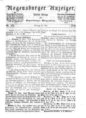 Regensburger Anzeiger Montag 16. Mai 1870