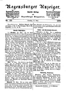 Regensburger Anzeiger Dienstag 17. Mai 1870