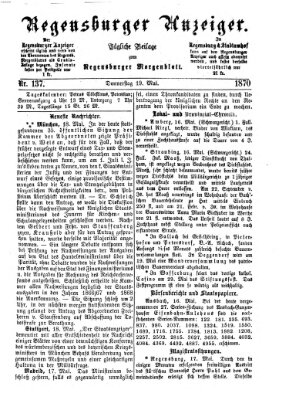 Regensburger Anzeiger Donnerstag 19. Mai 1870