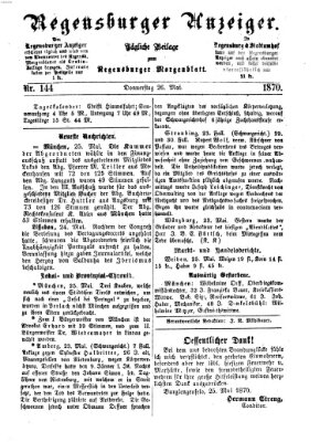 Regensburger Anzeiger Donnerstag 26. Mai 1870