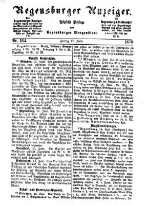 Regensburger Anzeiger Freitag 17. Juni 1870