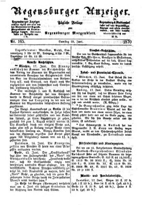 Regensburger Anzeiger Samstag 18. Juni 1870