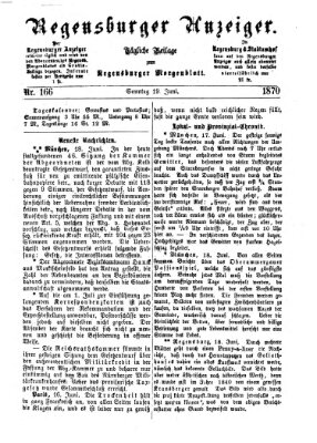 Regensburger Anzeiger Sonntag 19. Juni 1870