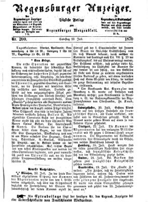 Regensburger Anzeiger Samstag 23. Juli 1870