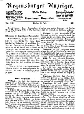 Regensburger Anzeiger Dienstag 26. Juli 1870