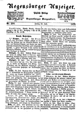 Regensburger Anzeiger Freitag 29. Juli 1870