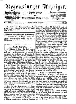 Regensburger Anzeiger Donnerstag 4. August 1870