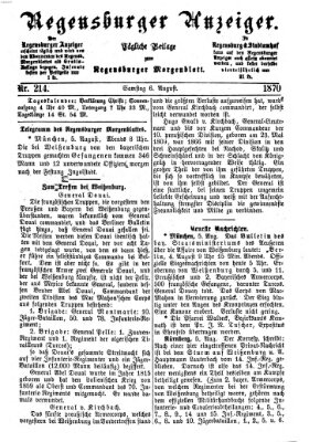 Regensburger Anzeiger Samstag 6. August 1870