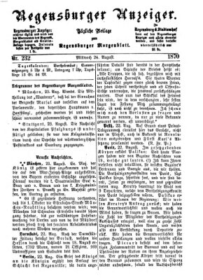 Regensburger Anzeiger Mittwoch 24. August 1870