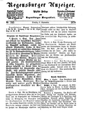 Regensburger Anzeiger Dienstag 6. September 1870