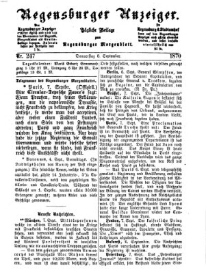 Regensburger Anzeiger Donnerstag 8. September 1870