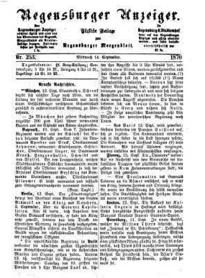 Regensburger Anzeiger Mittwoch 14. September 1870