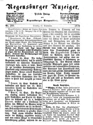 Regensburger Anzeiger Dienstag 27. September 1870