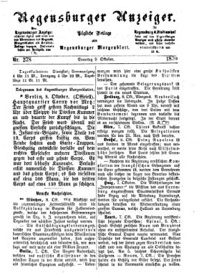 Regensburger Anzeiger Sonntag 9. Oktober 1870