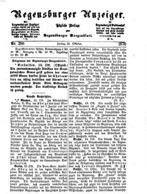 Regensburger Anzeiger Freitag 21. Oktober 1870