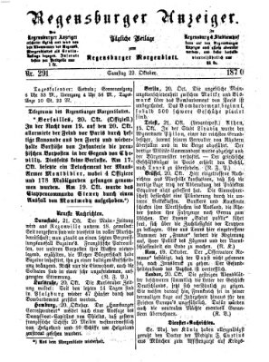 Regensburger Anzeiger Samstag 22. Oktober 1870