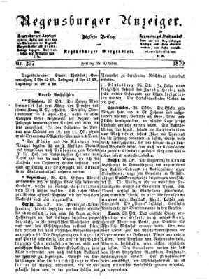 Regensburger Anzeiger Freitag 28. Oktober 1870