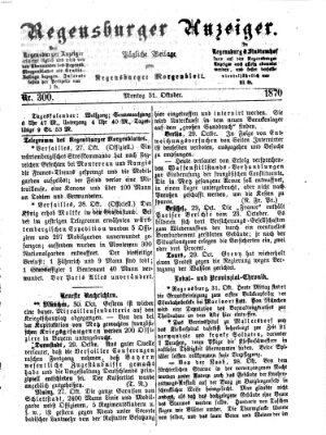 Regensburger Anzeiger Montag 31. Oktober 1870