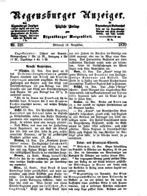 Regensburger Anzeiger Mittwoch 16. November 1870