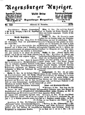 Regensburger Anzeiger Mittwoch 23. November 1870