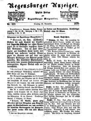 Regensburger Anzeiger Dienstag 29. November 1870