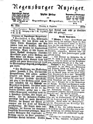 Regensburger Anzeiger Sonntag 4. Dezember 1870